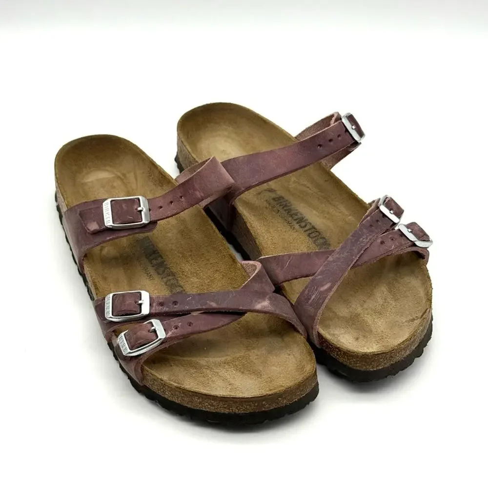 Birkenstock Franca Oiled Leather Sandal Lavender Blush EU 40 US L9 Narrow - Picture 2 of 14